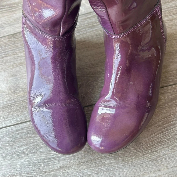 Bravo Browns Purple Patent Leather Riding Boots - Picture 7 of 16